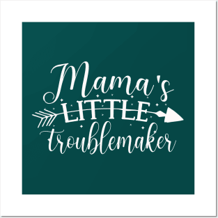 Mama's Little Troublemaker cute great for kids baby shower toddler Posters and Art